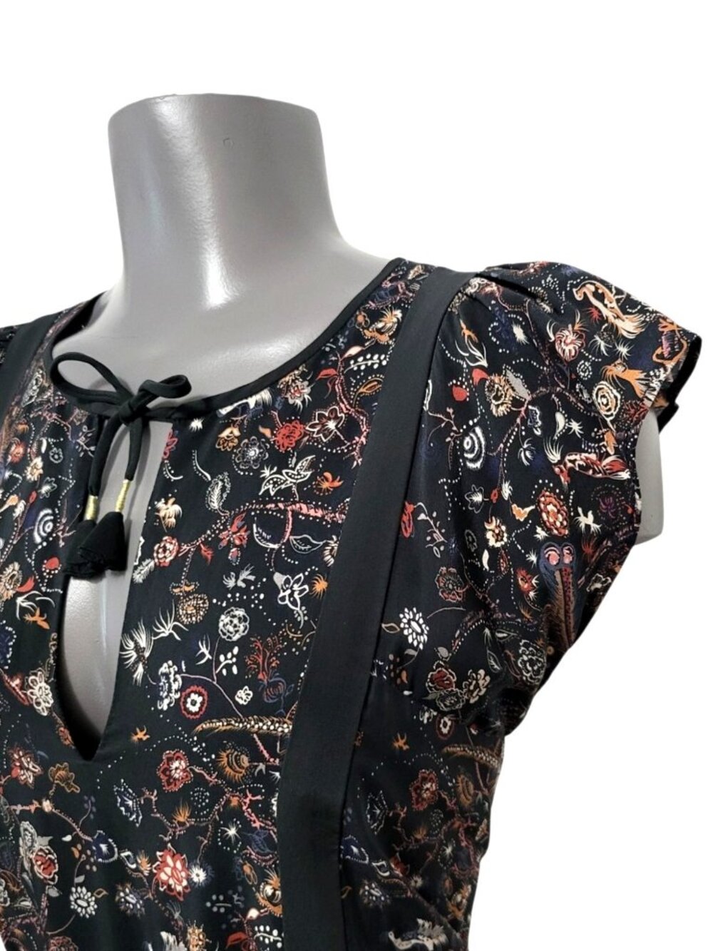 Ulla Johnson Zanna Silk Dress MIdnight Floral Ruffle Midi - Picture 5 of 15